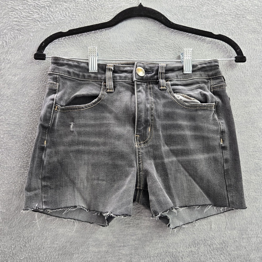 American Eagle‎ Outfitters Women Shorts 4 Gray Cutoff Denim Hi-Rise